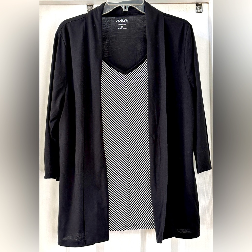 CHIC 3/4 Sleeve Cardigan & Blouse